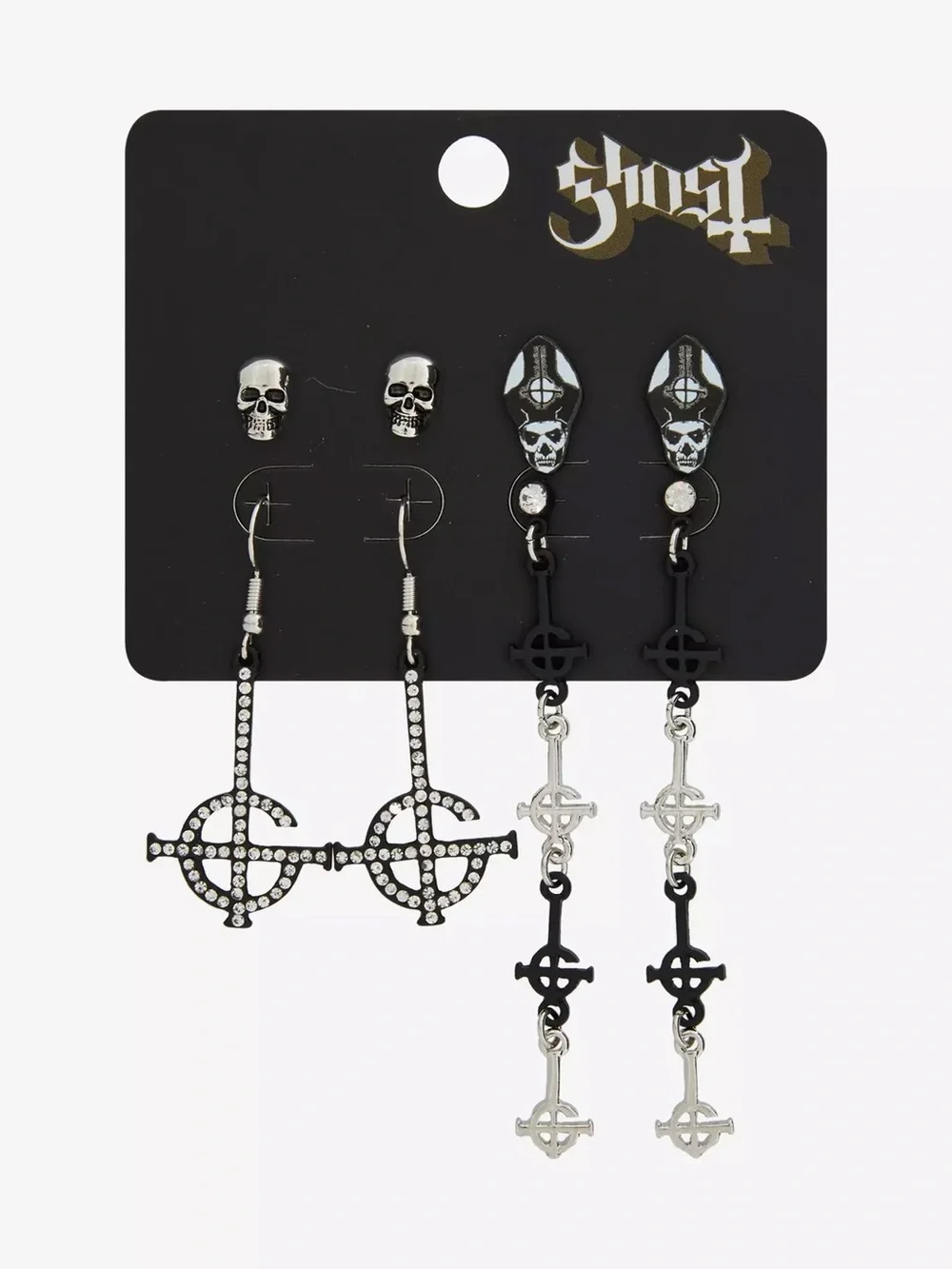 Ghost Grucifix Icons‎ Earring Set Hot Topic Papa Emeritus Nameless Ghoul